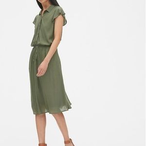 Olive shirt dress